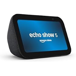 Amazon Echo Show 5 (Charcoal) | Smart display with Alexa, 2x Bass