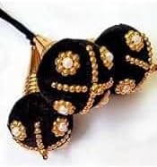 Kunjalam Hair Accessories Dance Ornament Traditional Hair Tassel Jewellery Bharatanatyam,Kuchipudi,Weddings Classical Dance Jewellery.(AD:0029)
