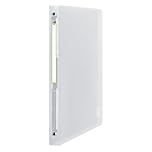 Oxford A4 Clear Ring Binder, Compact Folder, Recycled Translucent Flexible Plastic, 4 O-Ring Binder, Slim 20mm Spine, Lightweight Wipe-Clean Cover