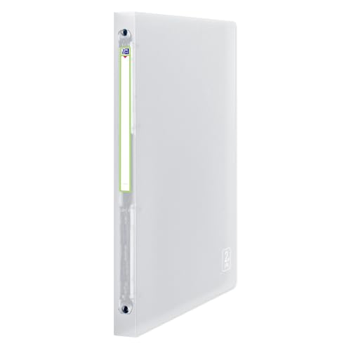 Oxford Recycled Ring Binder, Clear A4 Flexible Folder, 4 Rings 20mm