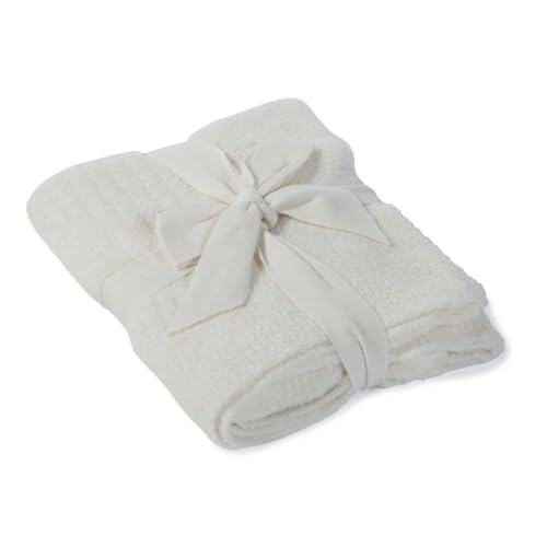 Barefoot Dreams® CozyChic Lite® Ribbed Blanket, Pearl, 30"x40" by Barefoot Dreams - Used condition - US$53.81