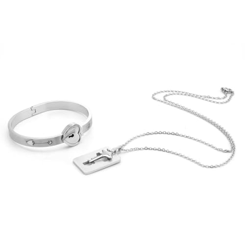 Image of SALTY Anti Tarnish Fancy Loving Gift Box | Necklace, Earrings & Bracelet Jewellery Set for Women | Stylish Minimal Jewelry Sets | Modern Design Aesthetic Accessories | Ideal for Gifting | Gift for Diwali, Christmas, Marriage, Birthday