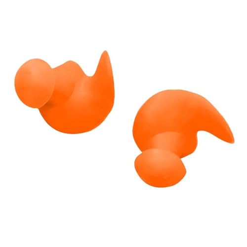 Image of Silicone Swimming Waterproof Soft Ear Plugs Reusable Anti-Noise Dust-Proof Water Diving Sports Earplugs Orange One Size