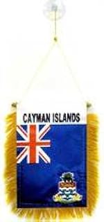 AZ FLAG Cayman Islands Mini Banner 6'' x 4'' - Caymanian Pennant 15 x 10 cm - Mini Banners 4x6 inch Suction Cup Hanger