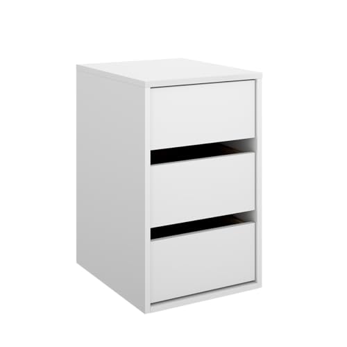 DEKIT Grupo RIMOBEL - CAJONERA para Interior DE Armario con 3 CAJONES - Blanco - 60x37x40cm