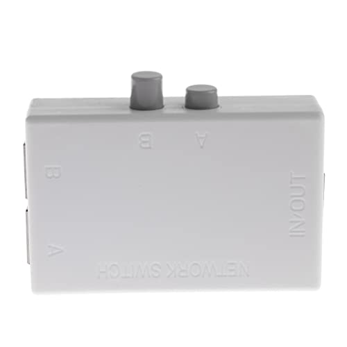 Image of RJ45 2 Ports External Push Botton Network Switch RJ45-2M for PC Laptop