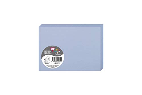 Clairefontaine 22339C Packung mit 25 Doppelkarten Pollen, 210g, in Format C6, 110 x 155mm, lavendelblau