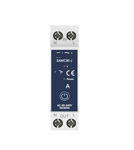 Énergie électrique kWh et tension mesurées par disjoncteur minuterie 63A