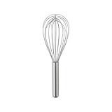 RSVP International Endurance Large Balloon Whisk, All-Purpose Kitchen Tool, Wide Design for Mixing Batters, Sauces Over Heat, Whipping Egg Whites & Custards, 18/8 Stainless Steel, 11x3.5-Inch