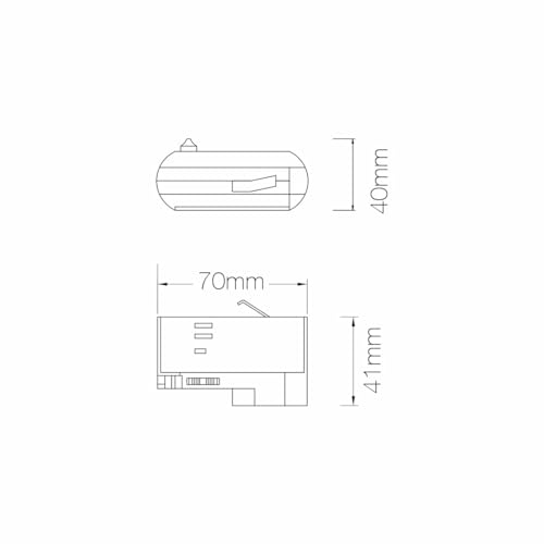 Adaptateur pour rail d’alimentation triphasé Beneito Faure BF3371-V2 blanc - 4