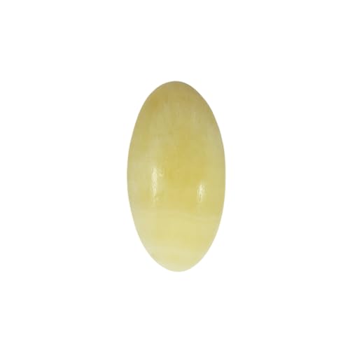 Agate jaune dentelle cabochon ovale 45x23mm pour la création de pendentif unique
