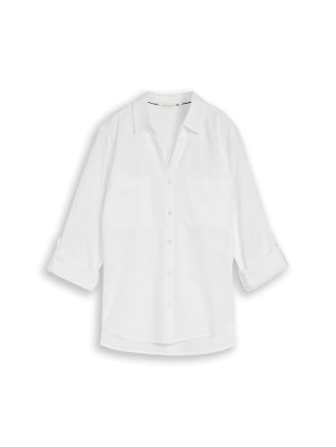Tom Tailor Damen 1035247 Bluse, 20000-White, 36 – Ansicht 4