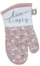 Live Simply Choose Joy Butterfly Floral 4 Piece Kitchen Set - 2 Terry Towels, Pot Holder and Oven Mitt with Bonus Magnet