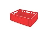 PROREGAL CHEFGASTRO Eurobehälter Fleischerkasten E2 | HxBxT 20x40x60cm | 41 Liter | Rot | Fleischerkiste, Fleischkiste, Metzgerkiste, Fleischbehälter