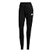 adidas Women's Essentials Single Jersey 3-Stripes Pants, Black/White, Large