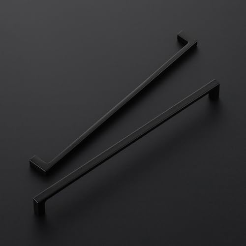 Image of Ravinte Matte Black Square & Solid Cabinet Handles,11-5 /16 Inch,20 Pack