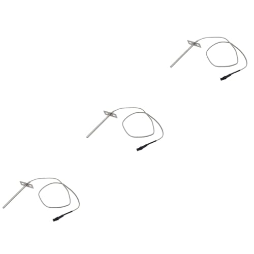 Thermomètre de cuisson pour four et BBQ en inox - Lot de 3 pièces