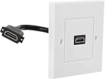 HDMI Wall Plate Panel Faceplate 1Pcs, Ancable Single Port HDMI Wall Panel Socket Plug Jack Outlet Decorative Face Cover Mount Panel for Hotel Home Office Building