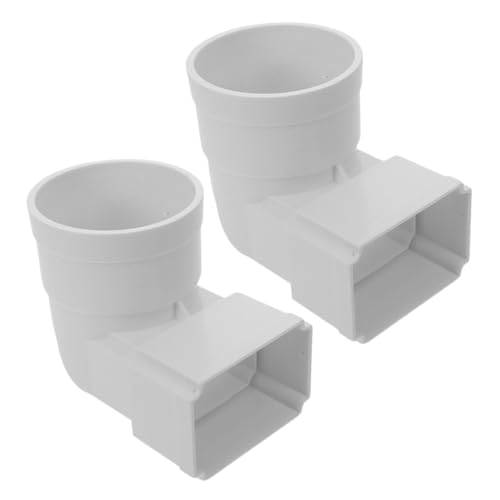 Angoily 2 Piezas De Codo De Bajante Para Drenaje De Canalones Desviador De Bajante Para Exteriores Conector De Canalón De Agua De Lluvia Para Una Gestión Eficiente Del Agua