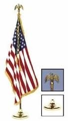 Fringed Nylon US flag kit, superb quality (3 ft. x 5 ft.flag / 8 ft. x 1-1/4 in. pole)