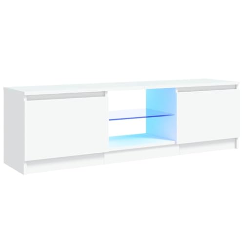 vidaXL Mueble para TV con Luces LED Blanco 120x30x36 cm
