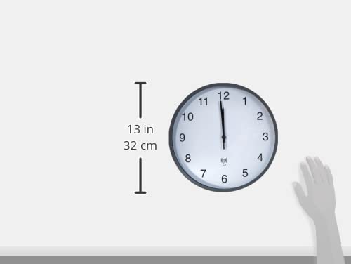 TFA Dostmann analog transmitter controlled clock, 60.3511.10, high precision transmitter controlled time, large dial, real glass cover, grey, ( L) 302 x (W) 40 x (H) 302 mm TFA Dostmann analog transmitter controlled clock, 60.3511.10, high precision transmitter controlled time, large dial, real glass cover, grey, ( L) 302 x (W) 40 x (H) 302 mm