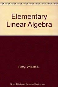 Hardcover Elementary Linear Algebra Book