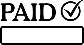 Paid Office and Business Stamp | Multiple Designs | Multiple Ink Colors Paid Checkmark