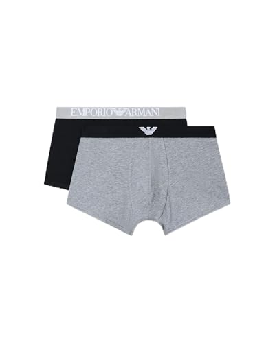 EMPORIO ARMANI Men's Endurance 2-Pack Trunk Grey M
