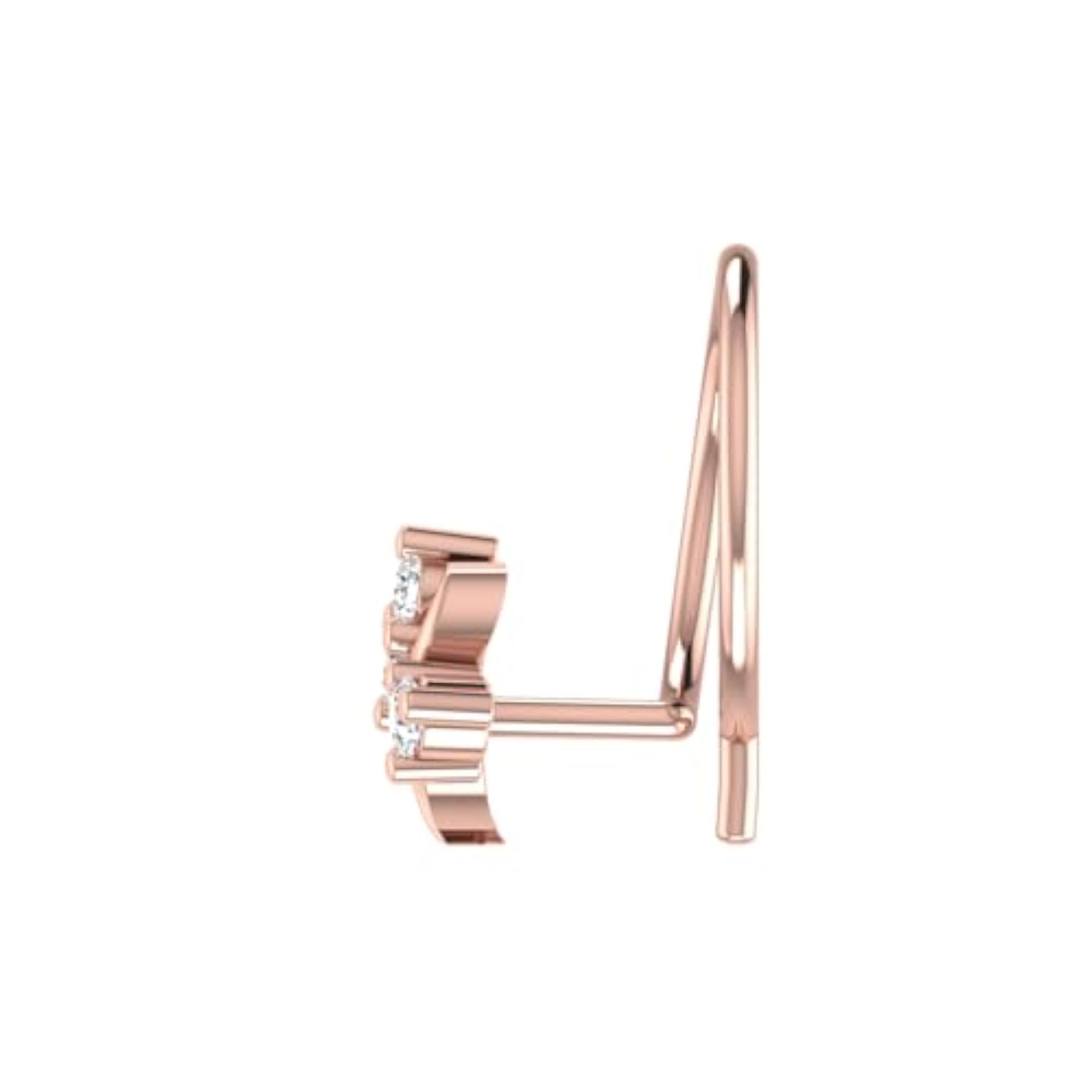 Women's 9K BIS Hallmarked Rose Gold Stud Nosering
