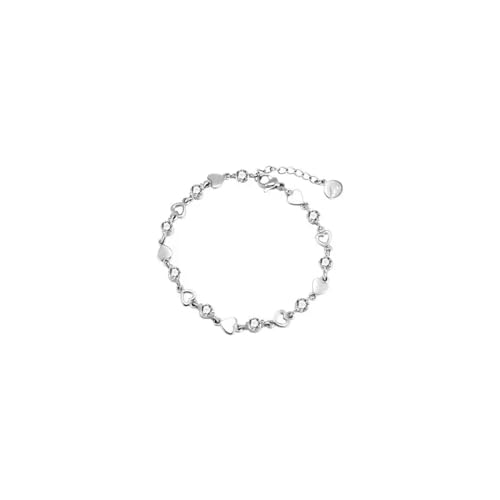 Bracelet cœur creux femme bijou léger anti-ternissement pour peaux sensibles