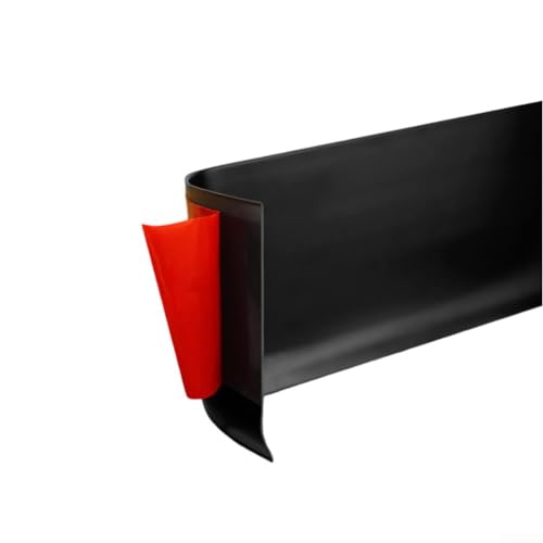 SMZhomeone Rodapié de PVC suave de 4 m para protección impermeable en el hogar y la oficina (negro)