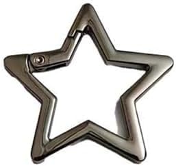 Star Carabiner - Stainless Steel Heavy Keychain Clip,Snap Hook Holder Carabiner Hook Clip,Keychain Carabiners for Keys and Wallet Accessory with Key Chain Rings