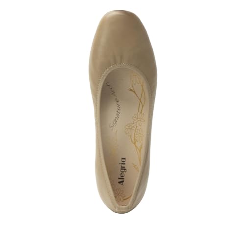 Alegria Women's Arielle Leather Almond Plain Toe Ballet Flats4
