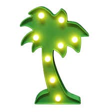 Quace Marquee Alphabet Number Sign Light Hanging Table Top Decoration for Party (Green Tree)