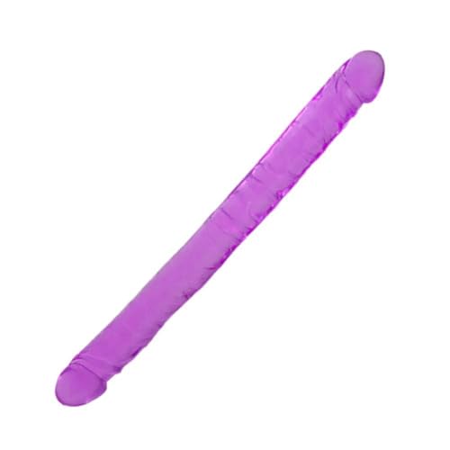 DoppelDildo, Lesbisch Double Dildo, Geschenke für Frauen, 33CM Realistic Dong, Doppelpenetration Realistischer Analdildo Sexspielzeug(Violett)