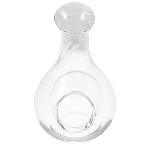 VANZACK Decanter Vino in Vetro con Design Incavo per Ghiaccio Caraffa Raffreddante per Vino Rosso per Ristoranti e Uso Personale Materiale Vetro Resistente e Funzionale