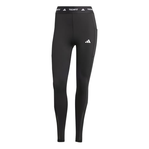 adidas Women's Techfit Stash Pocket Full Length Leggings, Black, S