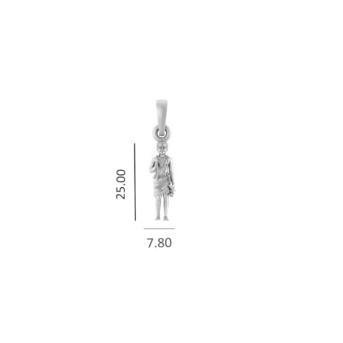 Chaîne Swaminarayan en argent 925 pendentif médaillon mixte - 3