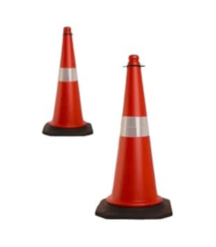 Traffic Safety Cone, Orange, Heavy Base, Road Marker for Construction and Parking (Pack of 2)-image-29