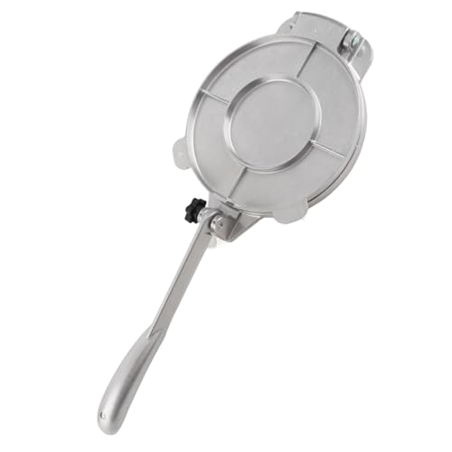 Aluminum Alloy Tortilla Press, Manual Tortilla Maker, Dough Press,Flour Tortilla Press, Rotis Press, Tortillera Pataconera for Pizza Pie Patty Making (16cm Silver)