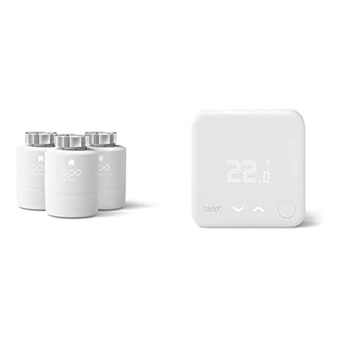 tado° Smart Radiator Thermostat 3-Pack with Multi-Room Control Cover