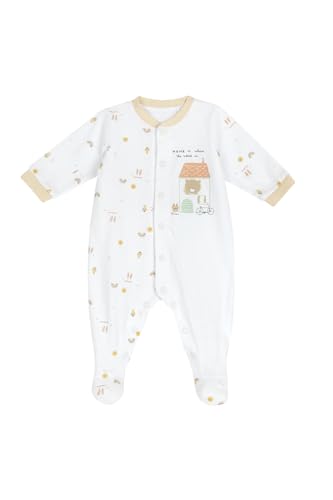 Chicco, Tutina Neonato e Neonata, in Morbido e Leggero Cotone, con Comoda Apertura Frontale ed Entrogamba, Ideale per Primavera e Autunno, Designed in Italy, Abbigliamento Neonato e Neonata 0-24 Mesi