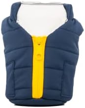 Puffin - The Puffy Vest - Insulated 12 oz Can Cooler I Beer Bottle & Soda Can Insulator, Keep Drinks and Beverages Cold - Blue & Gold