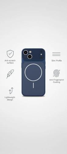 Image of for iPhone 15 Plus |Convert to 17 pro /17 Pro Max Style Premium Back Glass Magsafe Wireless Charge Converter Cover Magnetic Case for iPhone 15 Plus |Convert to 17 pro /17 Pro Max (Blue)