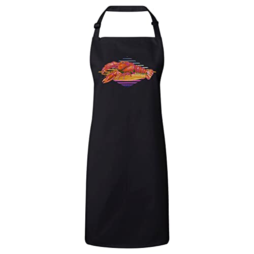 Tablier cuisine noir homard surfer vintage : le cadeau d'anniversaire idéal et drôle