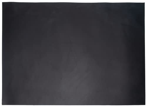 HAPPER STUDIO Rindsleder, 1,7 mm Leder, Echtlederblatt für Basteln (1, Schwarz, A4 (210 x 297mm))
