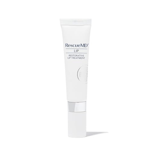 RescueMD Restorative Lip Treatment, Peptide-Powered Rejuvenation + Arnica Repair for Healthy, Hydrated Lips (12mL)