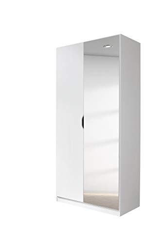 Rauch Möbel Freising Armoire à portes battantes en bois blanc avec miroir Largeur 91 cm Cover
