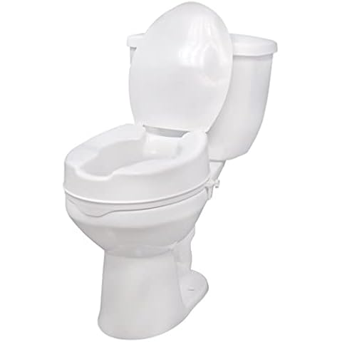 Drive Medical Raised Toilet Seat with Lock and Lid Cover